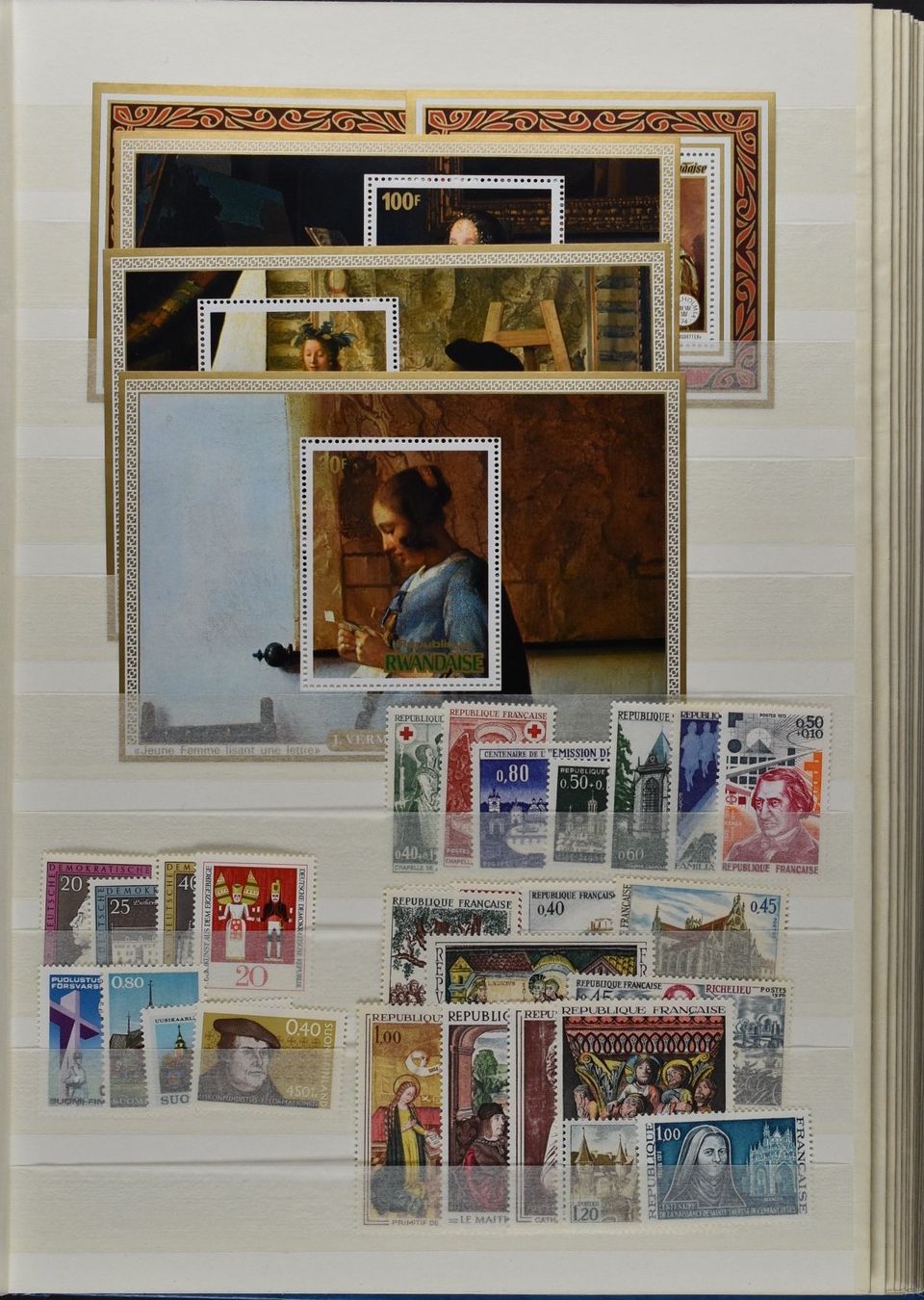Tutti i francobolli: SAMMLUNG GEMÄLDE-BRIEFMARKEN, ZWEI ALBEN VOLL postfrisch – Usato da Wetzikon ZH venduto da Philimpex 9