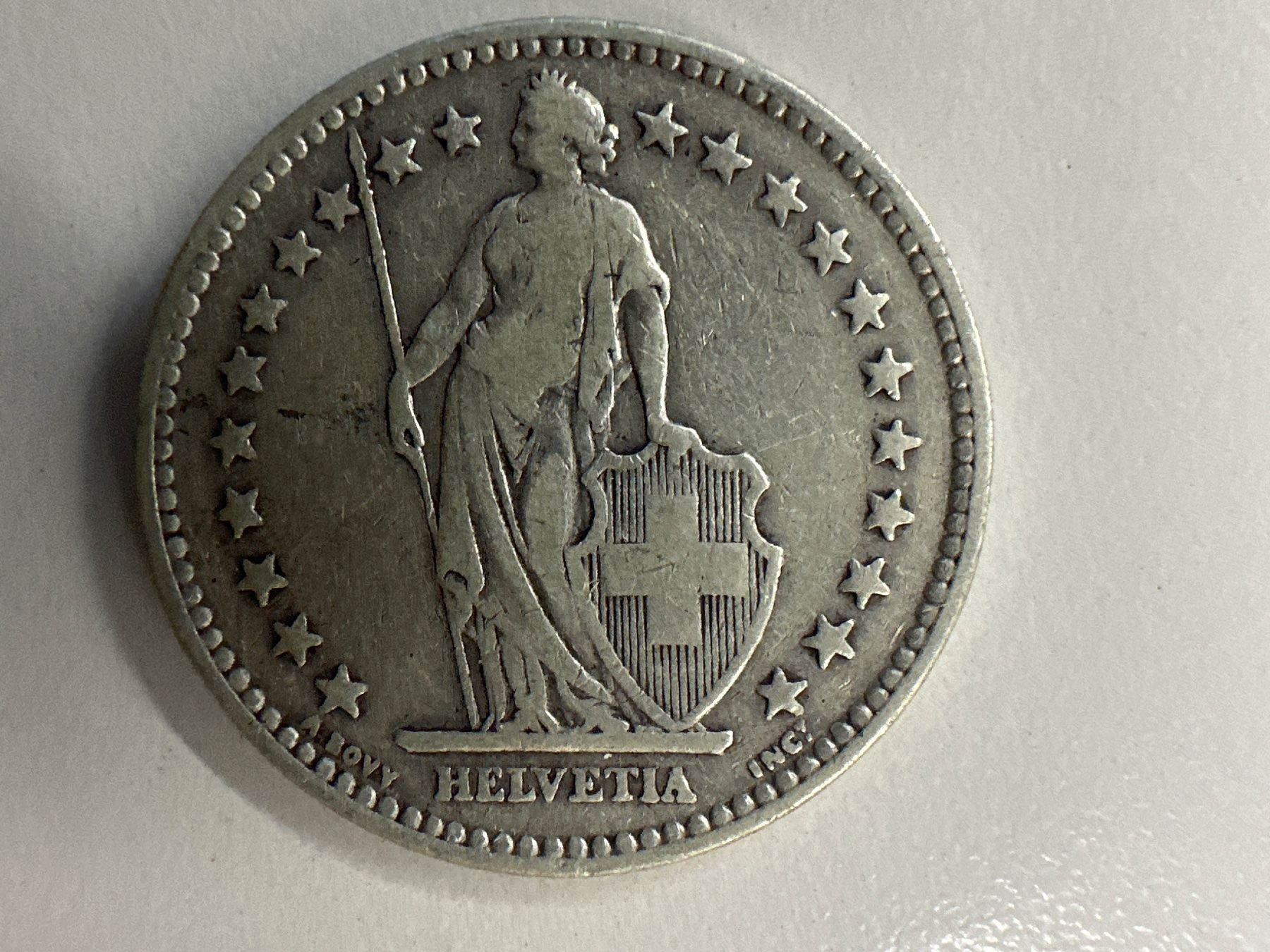 Tutti le monete: 2 Fr. Silber Schweiz 1901 ss – Usato da Herisau venduto da herau 1