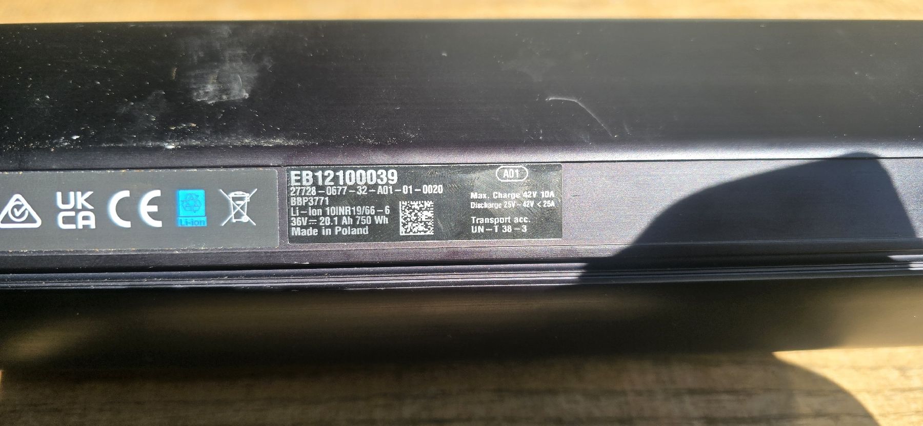 Bosch Batterie: Bosch Powertube 750 Vertikal – Usato da basel venduto da Propain 3
