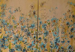 Tableau 50x70 each Acrylic Peinture 2 Set 
