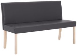 Esszimmerbank Kunstleder dunkelgrau VidaXL NEU