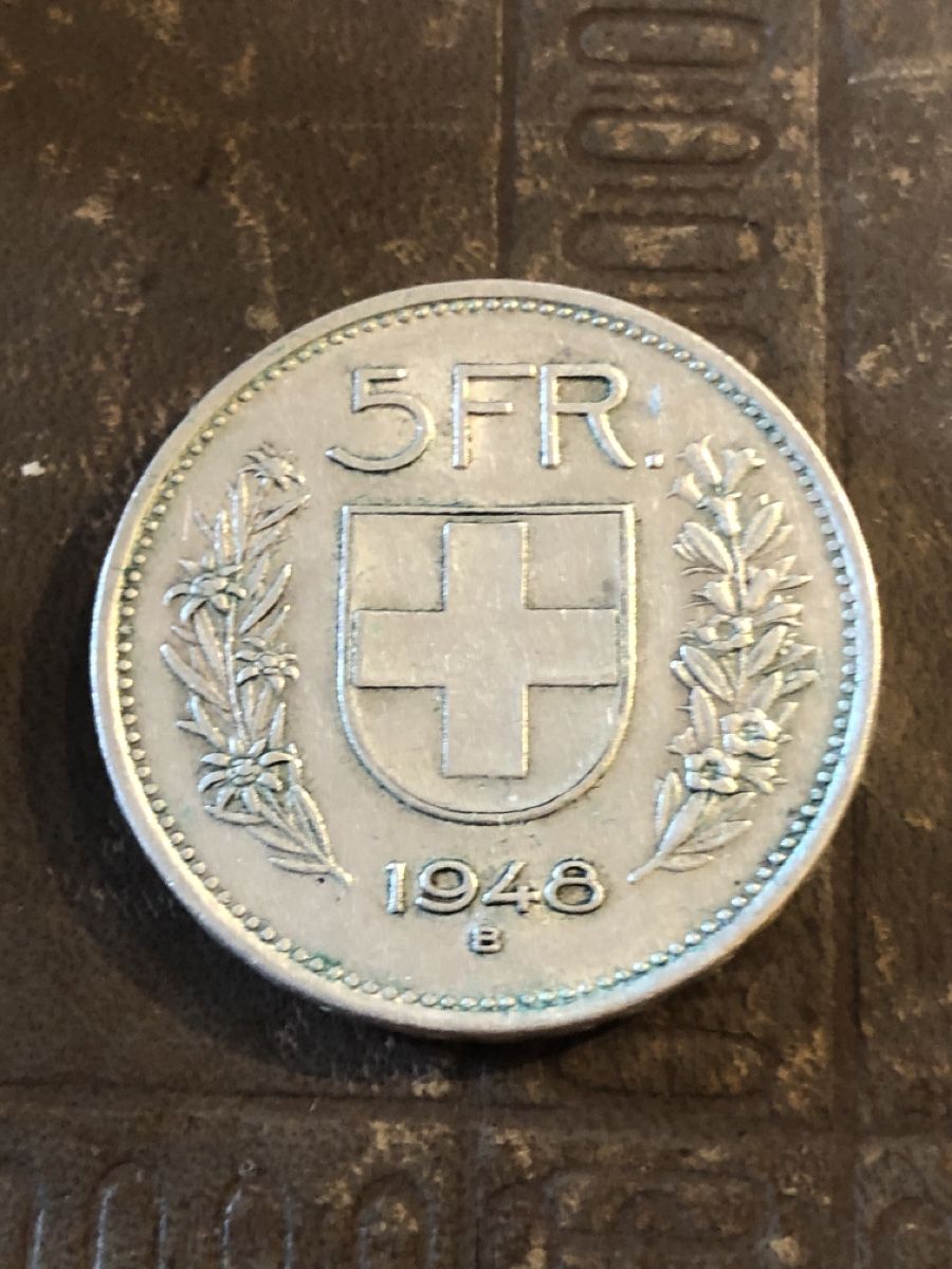 Tutti le monete: 5 Franken 1948 – Usato da Mühlethal venduto da nyffeler2815