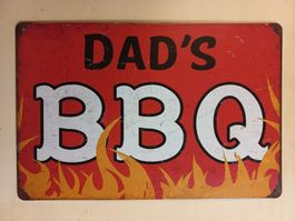 DAD's BBQ Blechschild