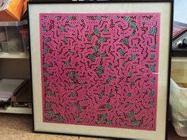 Keith Haring Acrylique Sur Toile Foto von Ivan Dalla Tana