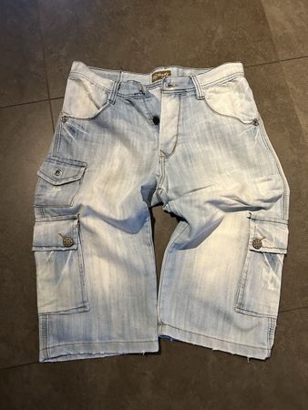 Ed Hardy Denim Cargo Shorts 3/4