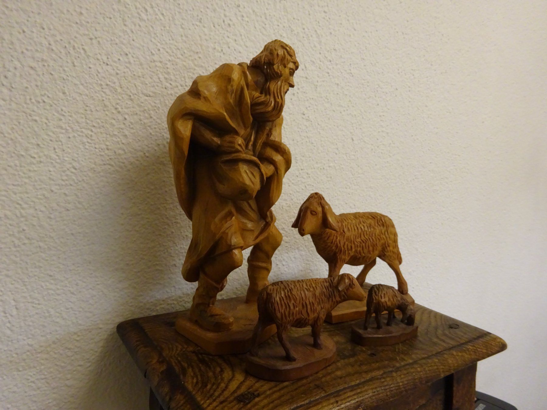 Statuette: Vintage Krippe Hirte mit Schafe / Linus Honegger / 33cm – Usato da Esslingen venduto da eintagammeer 1