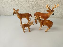Schleich Hirsch Reh Familie Set Waldtiere Sammlung
