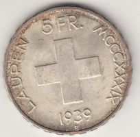 Gedenkmünze Fr. 5.- Laupen 1939, Silber