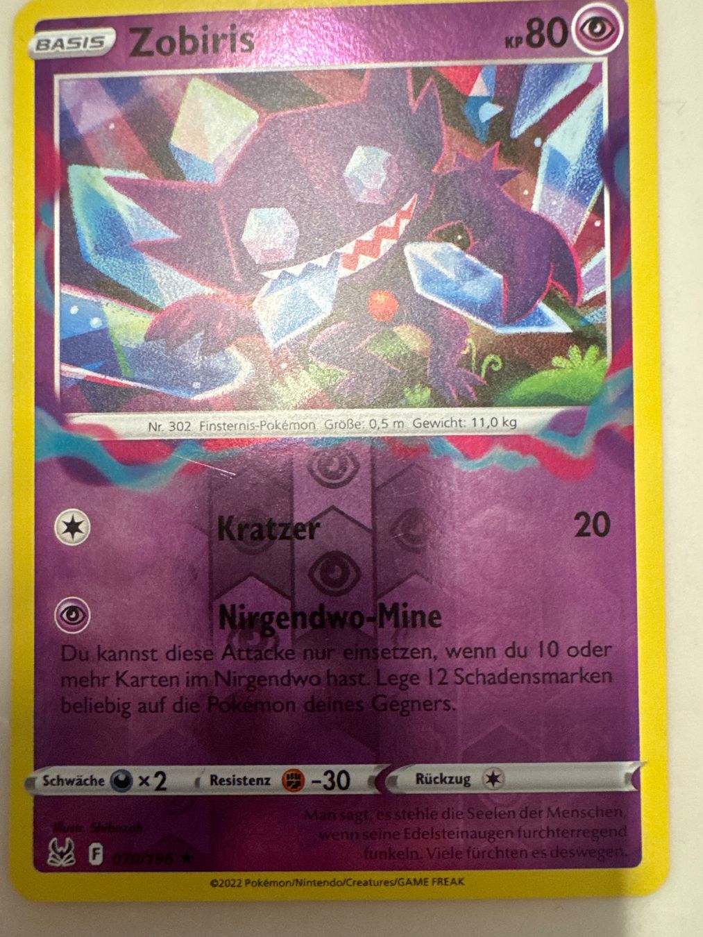 Pokémon Carte collezionabili: Zobiris LOR070 DE - Verlorener Ursprung Lost Origin DE – Nuovo (secondo la descrizione) da Wil SG venduto da Prof.Eich
