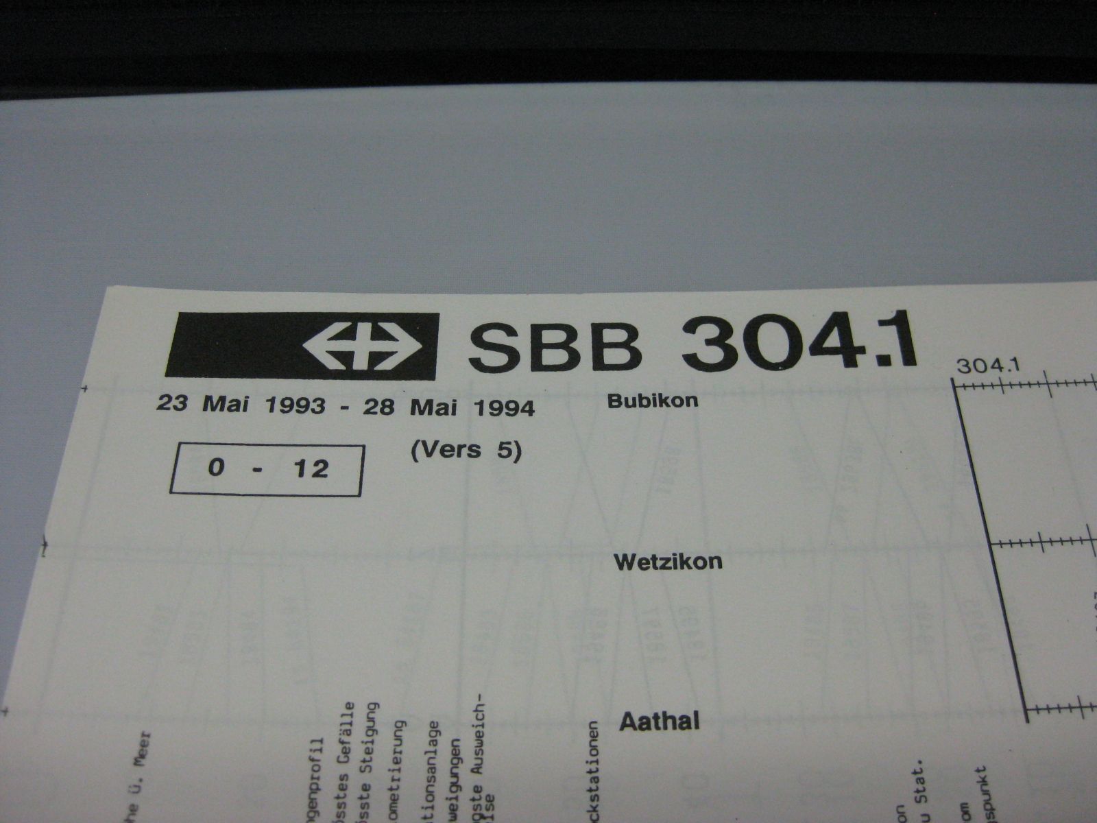 Livres: SBB grafischer Fahrplan 304.1 – D'occasion à Malters par Marosko 1