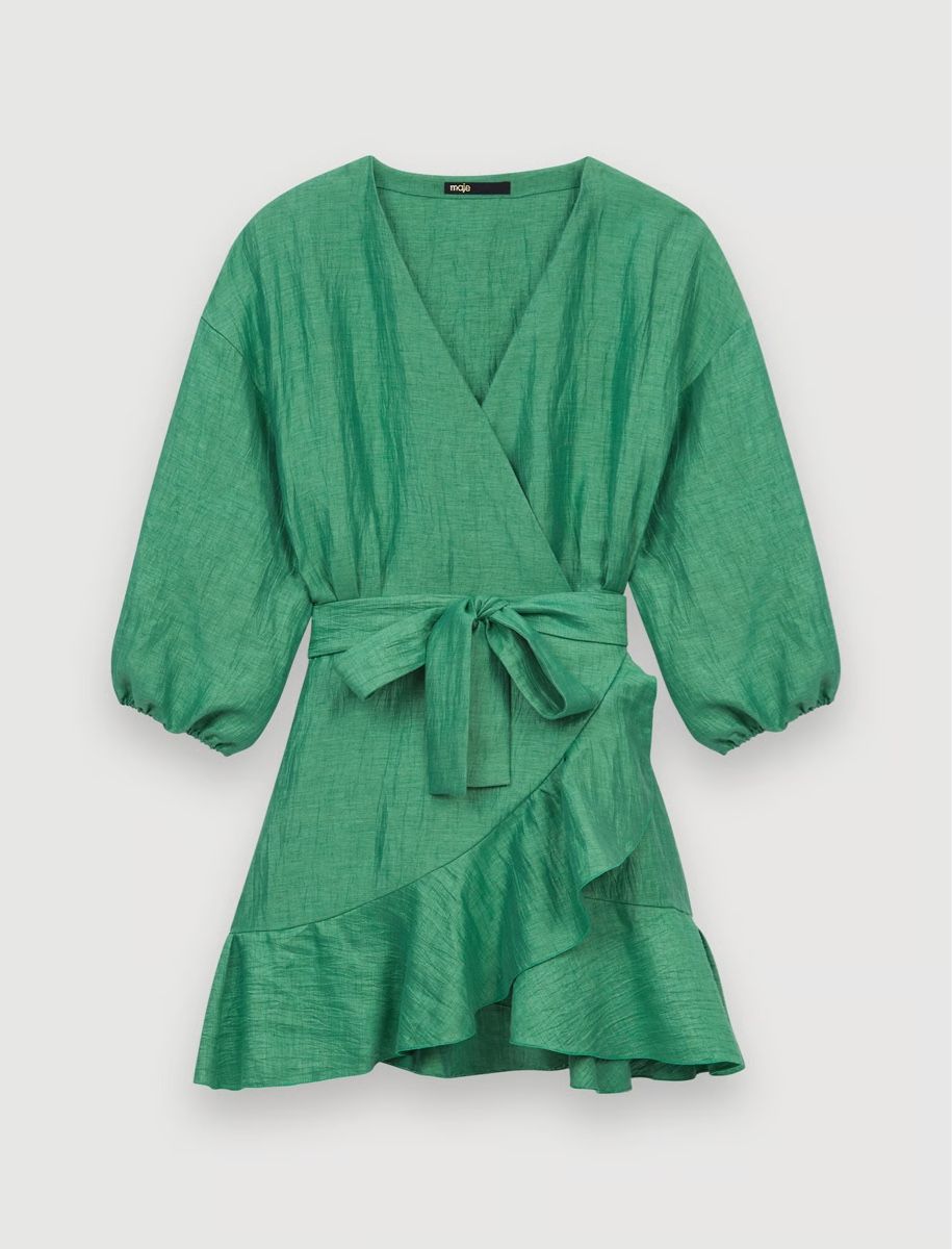 Maje Vestiti: Robe en lin Maje vert taille - 36  – Nuovo (secondo la descrizione) da Genève venduto da iry_67wr 1