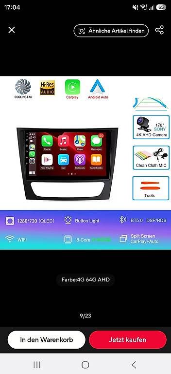 Toutes les pièces auto: Mercedes Android Display c219/w211 – D'occasion à Gelterkinden par Whizo 1