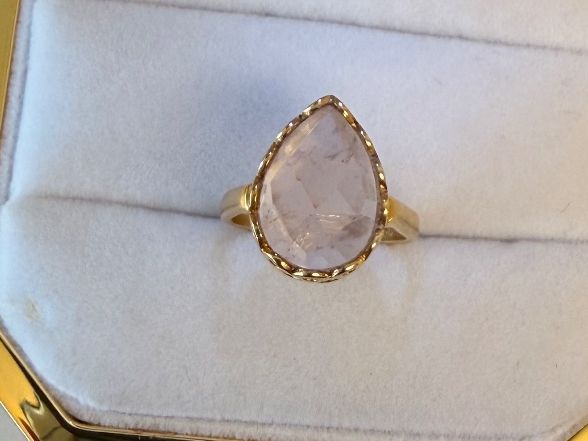 Anelli: Ring Silber 925 mit einem Rosenquarz Stein Gr. 58 – Nuovo e nell'imballaggio originale da Zug venduto da gold.schmuck 3
