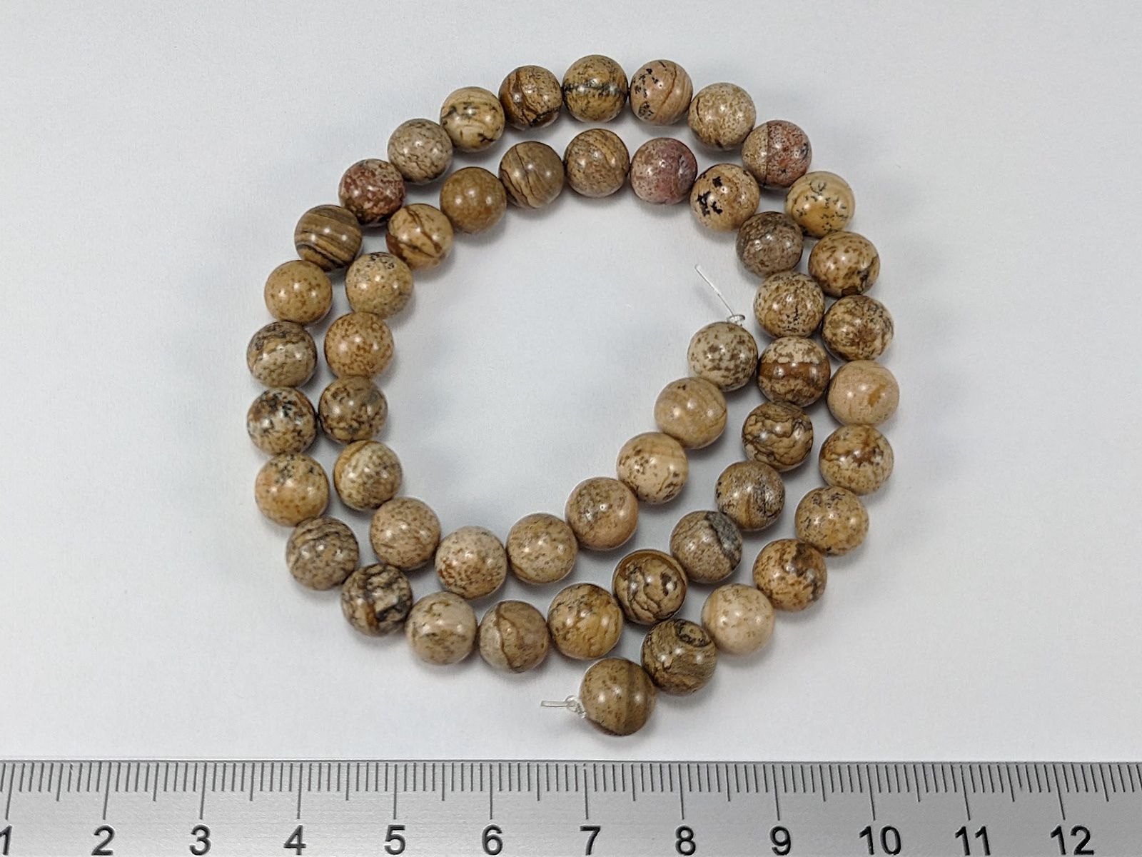 Minerali & Pietre curative: Landschaftsjaspis Strang 8mm – Nuovo e nell'imballaggio originale da Meilen venduto da GypsyCat