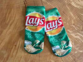 NEU! Chaussettes drôles / Socken Chaussettes Lay's Gr. 38/39