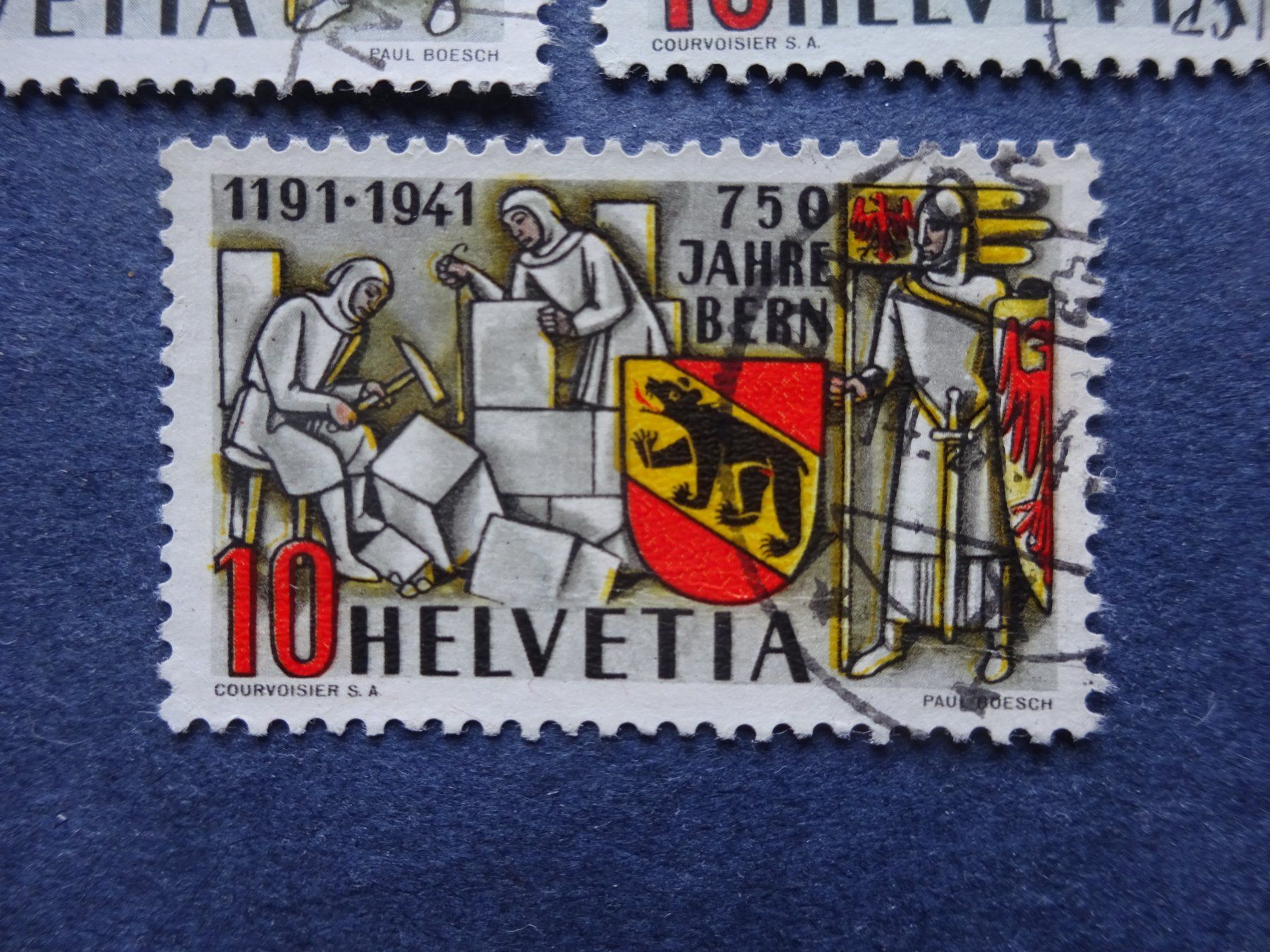 Tutti i francobolli: 1941 253, 253b & 253c gestempelt - LUXUS – Usato da Appenzell-Steinegg venduto da adi1975 2