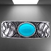 🩵 Indischer Retro-Armreif mit Türkis 💎🌟