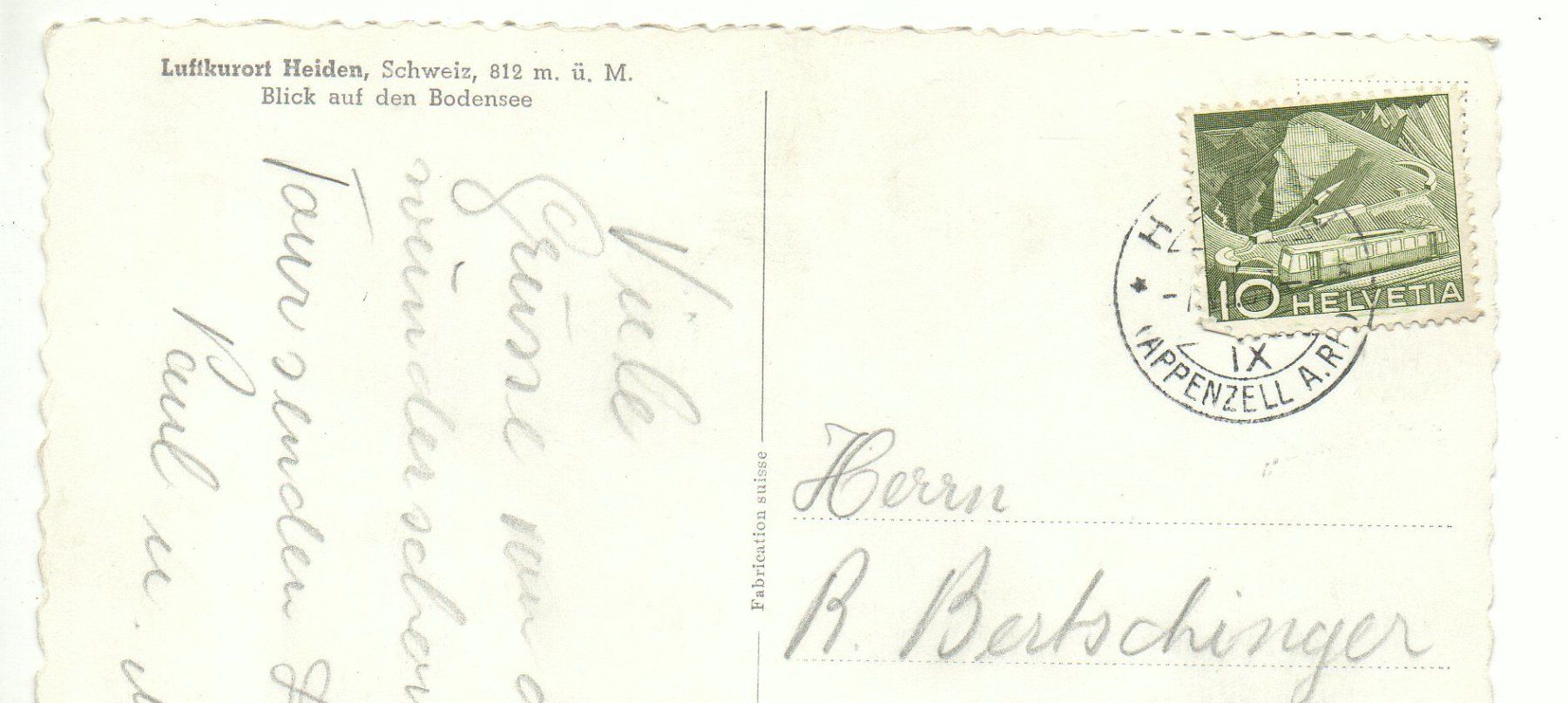 Cartoline postali: HEIDEN Blick auf den Bodensee – Usato da Jona venduto da philajona 1