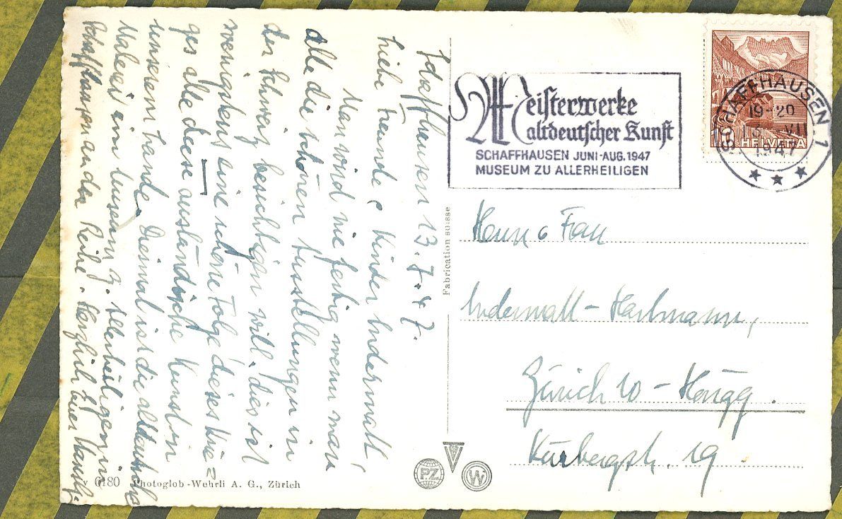 AK sw Schaffhausen SH Haus zum Ritter ≈ 1947 (Gebraucht) in Basel für ...