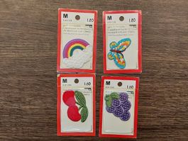4 Stück Bügelmotive Migros Vintage originalverpackt