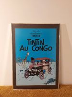 Affiche plastifié "Tintin au Congo"