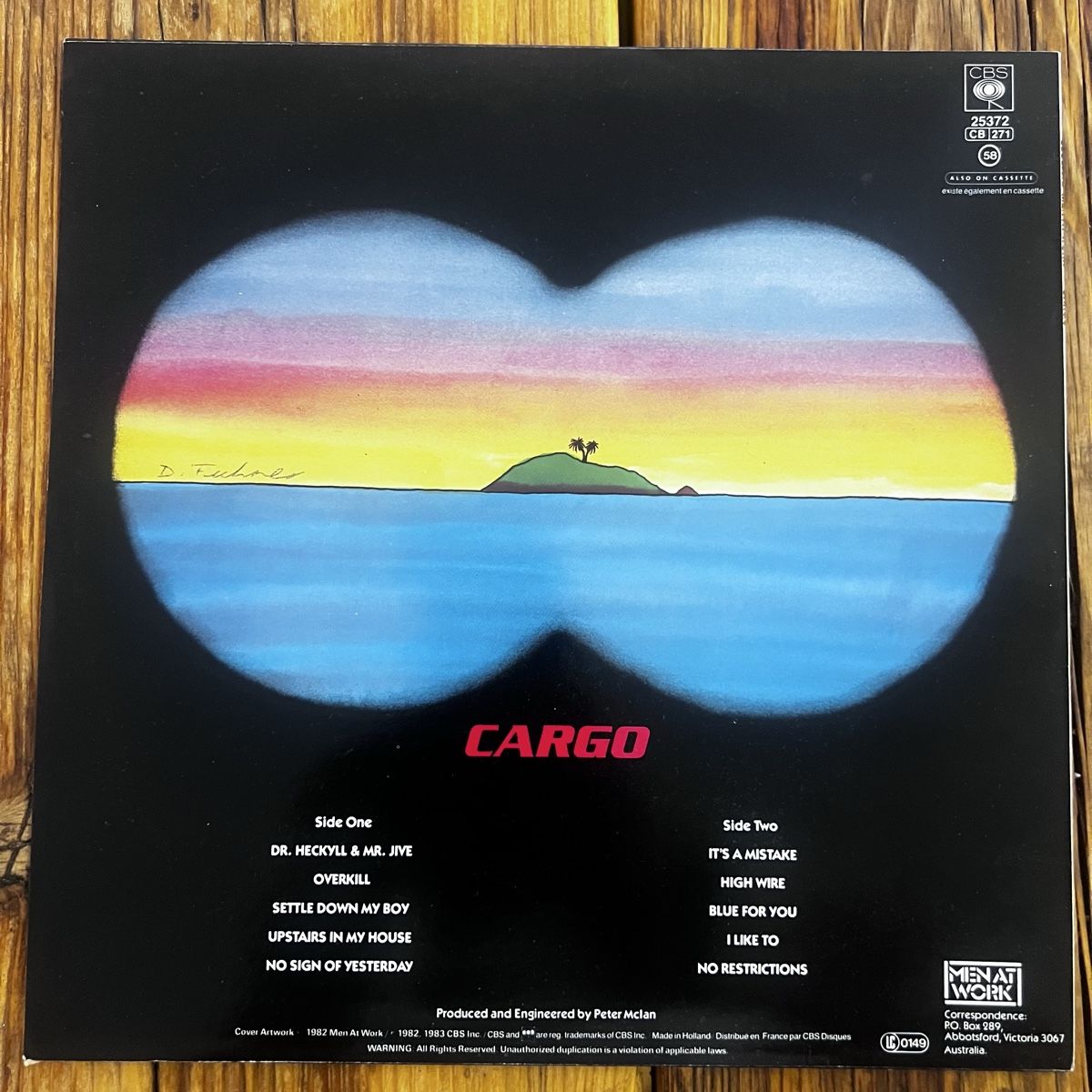 Schallplatten: Men At Work Cargo - LP Vinyl – Gebraucht aus Umiken von mar_p7n9 1