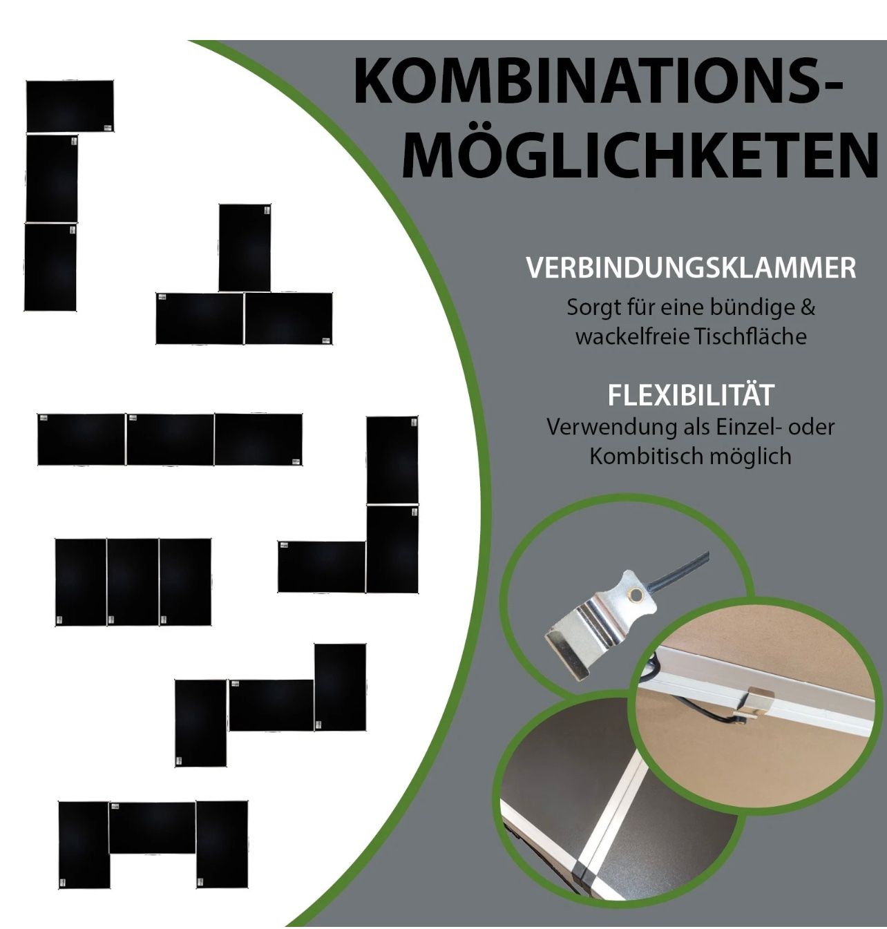 Tavoli: Multifunktionstisch 3er Set Arbeitstisch Flohmarkttisch – Nuovo e nell'imballaggio originale da Amriswil venduto da JaJa-Express 6