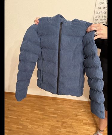 46 Nord Winterjacke Cord Blau Grösse 140 Neu
