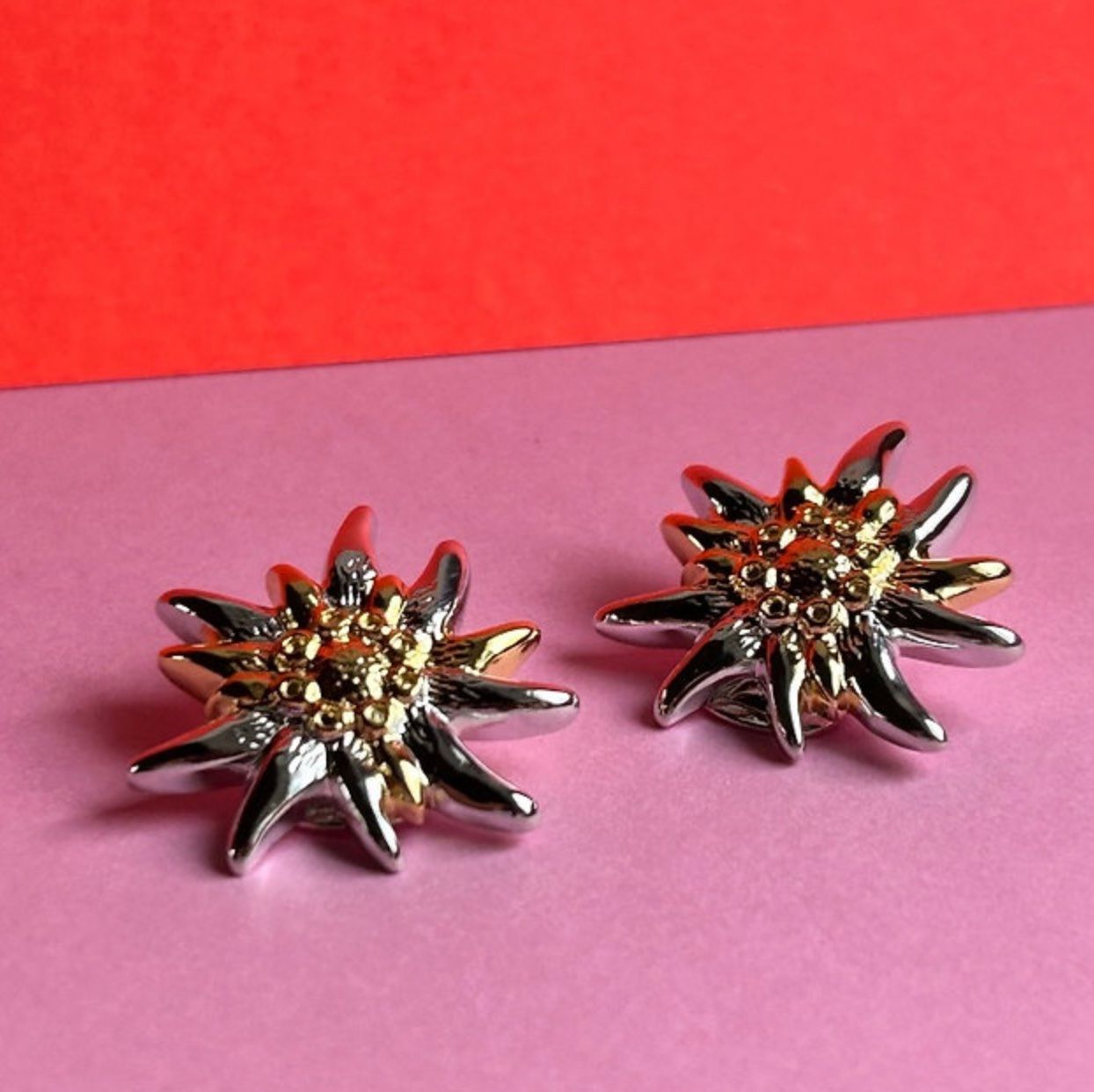 Edelweiss Orecchini pendenti & Orecchini a lobo: Ohrenclipe Edelweiss (Silber) – Usato da Dittingen venduto da Bellevista 1
