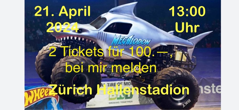 2 Tickets Monster Jam Zürich | Kaufen auf Ricardo