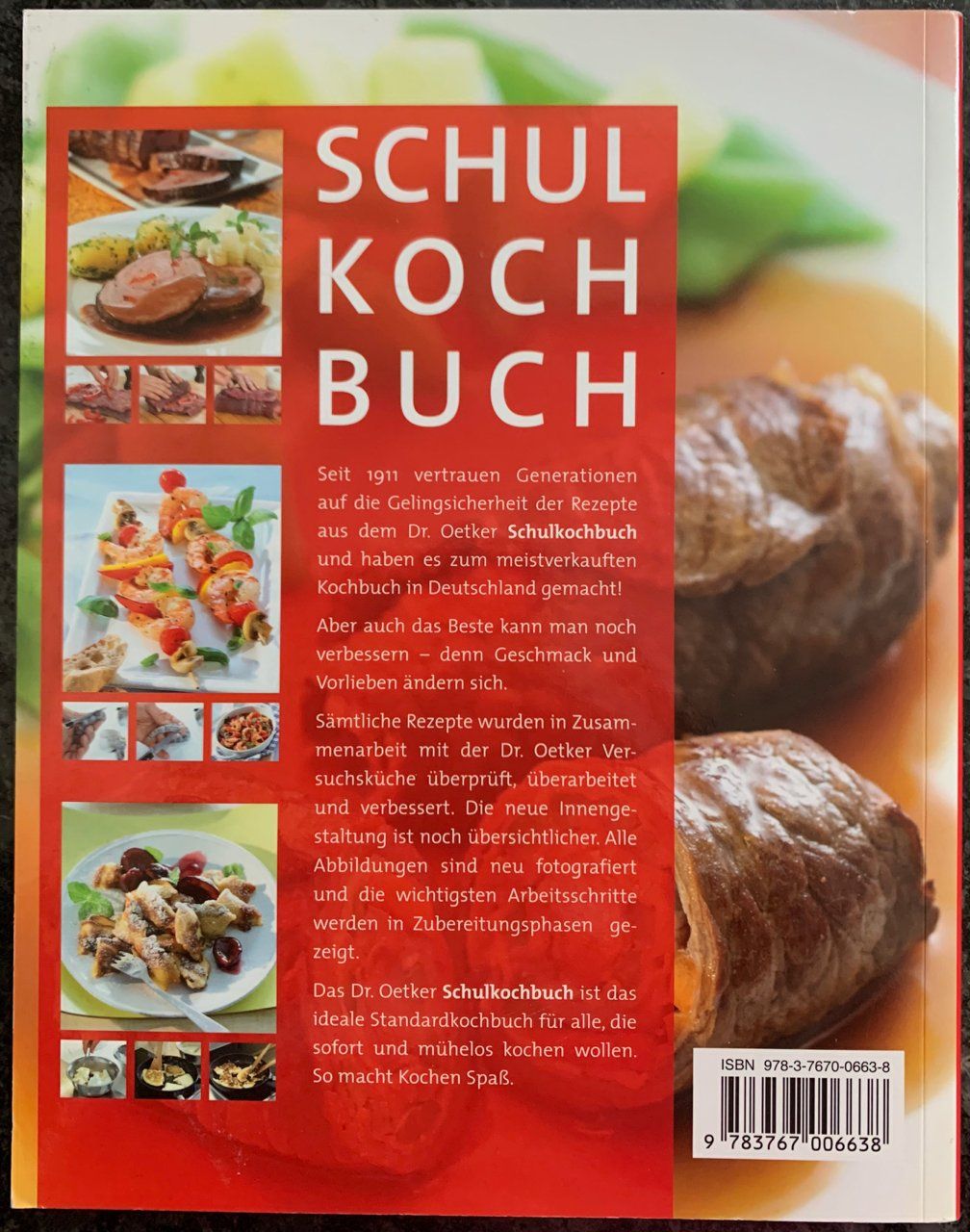 Libri: Dr.Oetker Schulkochbuch  Das Original – Usato da Bremgarten b. Bern venduto da gutzi63 3