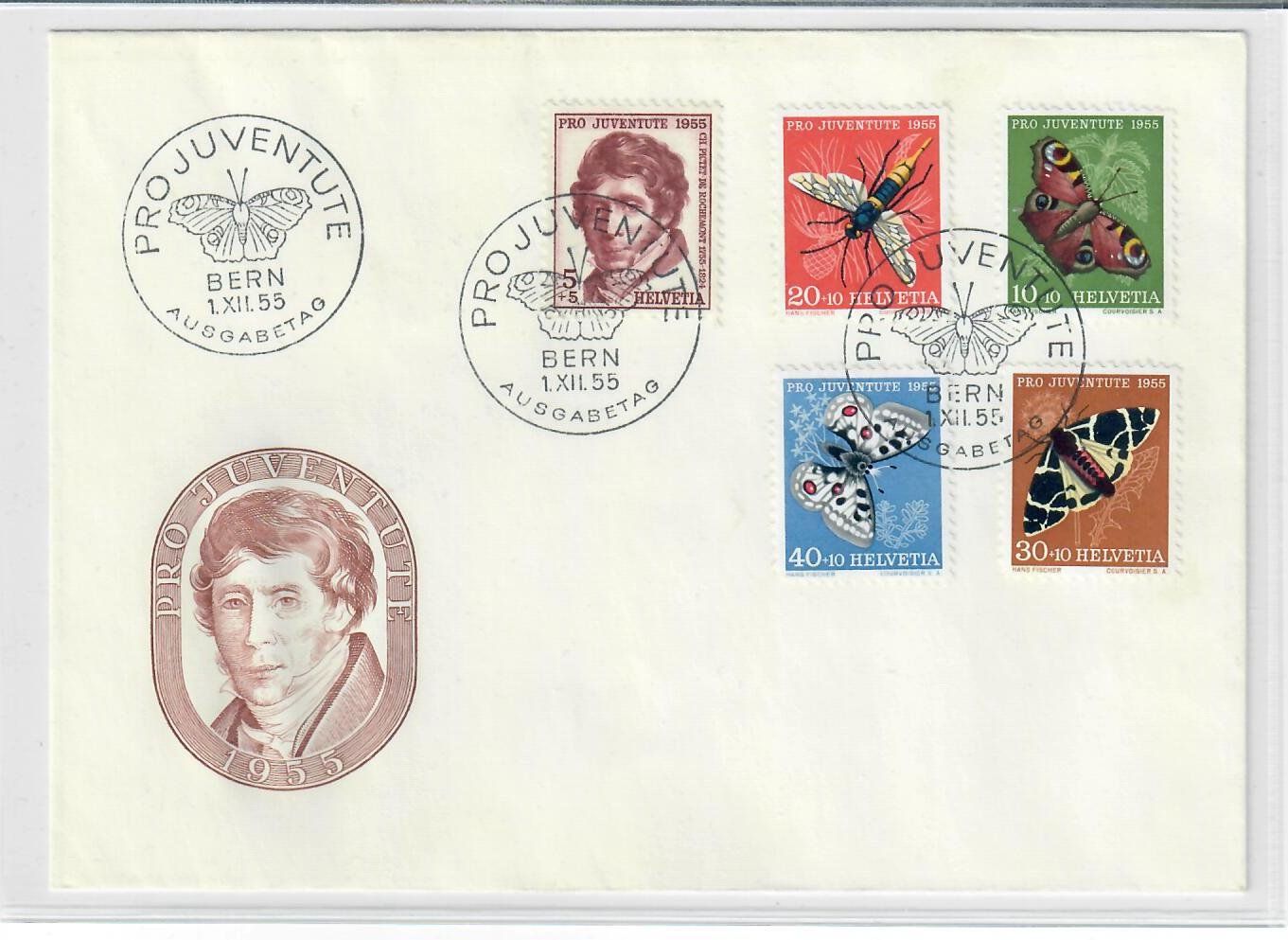 Tutti i francobolli: 1955 Pro Juventute FDC mit Zusatzstempel – Usato da Utzigen venduto da a8b9c0