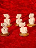5 Afrikanische Büsten, Elfenbein, Vintage, Deko!