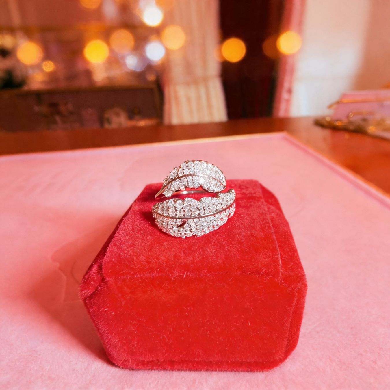 Anelli: Bague plume étincelante – Nuovo e nell'imballaggio originale da St-Maurice venduto da Sandrinette123 1