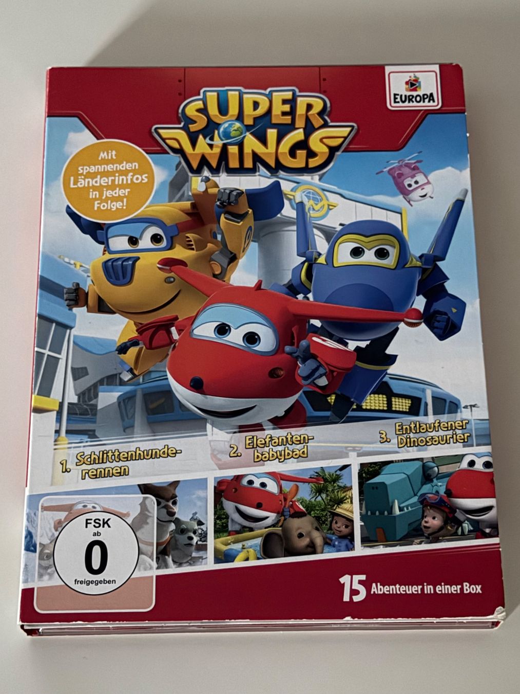 Tutti i DVDs: Super Wings Box 3 DVDs 15 Abenteuer in einer Box – Usato da Altstätten SG venduto da sheamus