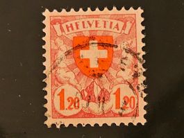 CH 1924 Plattenfehler "HFELVETIA" 164.2.01a Zu Fr. 120.--