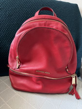 Michael Kors Rucksack, rot, Leder, neuwertig, Top Deal!