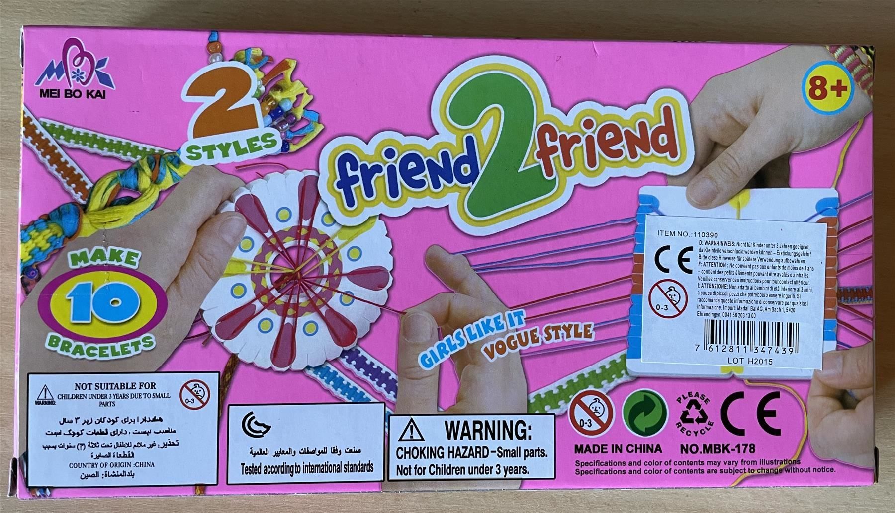 Kit bricolage: Freundschaftsarmbänder selber herstellen – Nuovo e nell'imballaggio originale da Diepoldsau venduto da preisparadies-ch 9