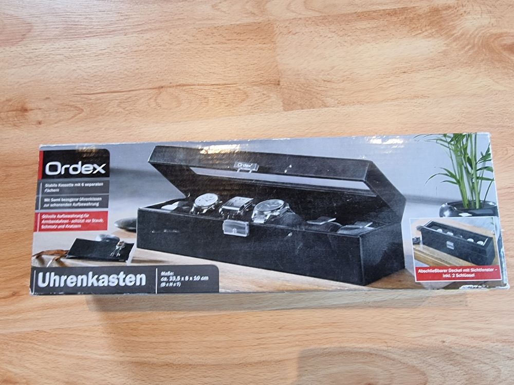 Uhrenkasten Ordex, Neu, f. 6 Armbanduhren (Neu und originalverpackt) in ...