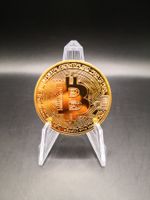 vergoldete Bitcoin Münze / Coin - BTC