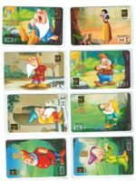 8Telefonkarten Spanien Schneewittchen Disney originalverpack