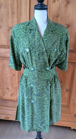 Vintage Seiden-Sommerkleid mit Foulard, Grösse 38