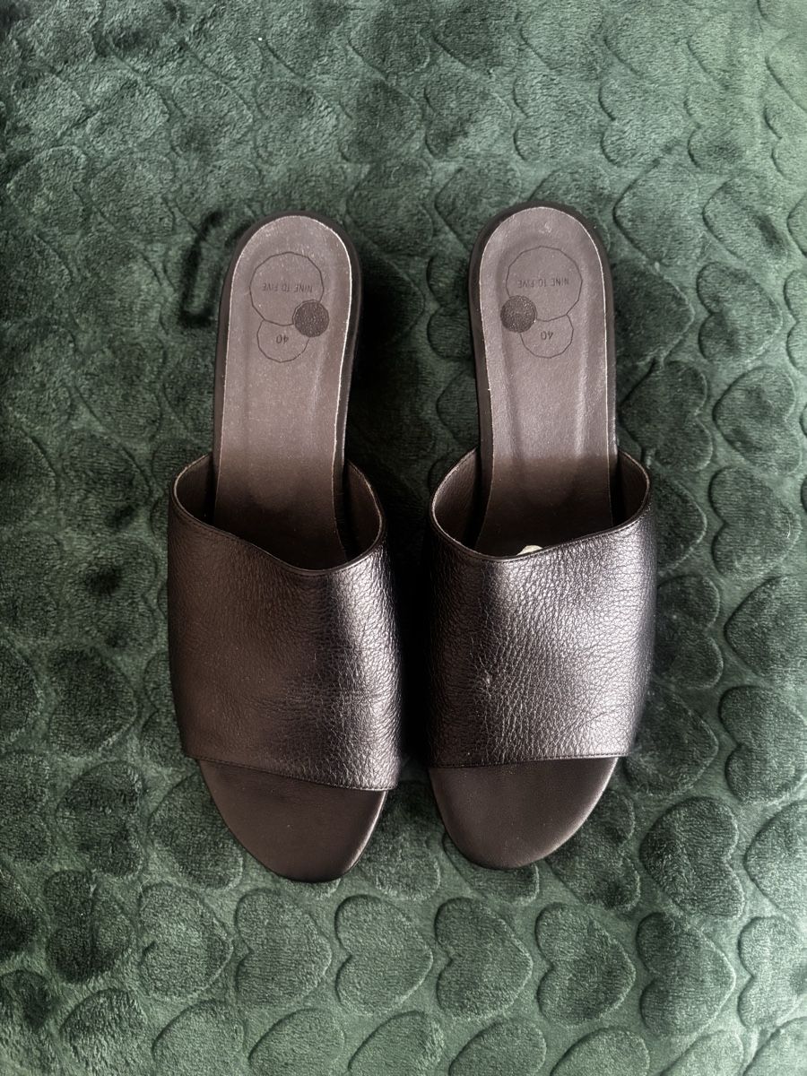 Damenschuhe: Nine to five leather sandals black 40 – Gebraucht aus Zürich von cla_v6hx 1