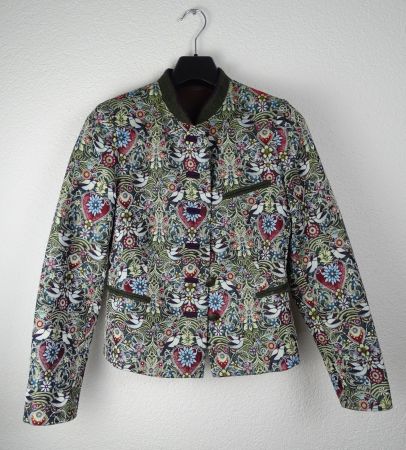 Bauer Selection Damen Blazer, florales Muster mit Vögeln – M