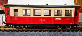 LGB 3064 RhB Personenwagen "Landquart-Davos" - 2. Kl. Rot/be