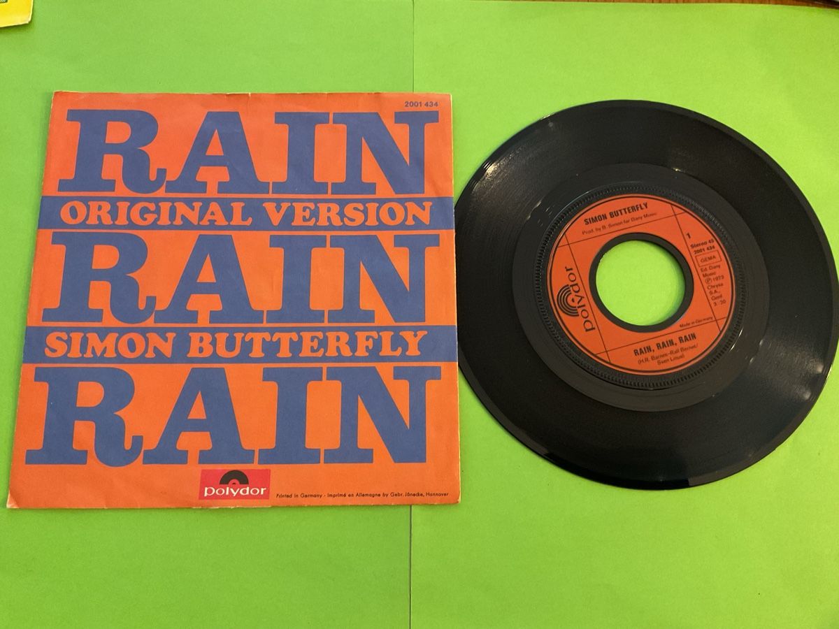 Schallplatten: Simon Butterfly - Rain - Original - Single Schallplatte!1972 – Gebraucht aus Steinach von Quarkie