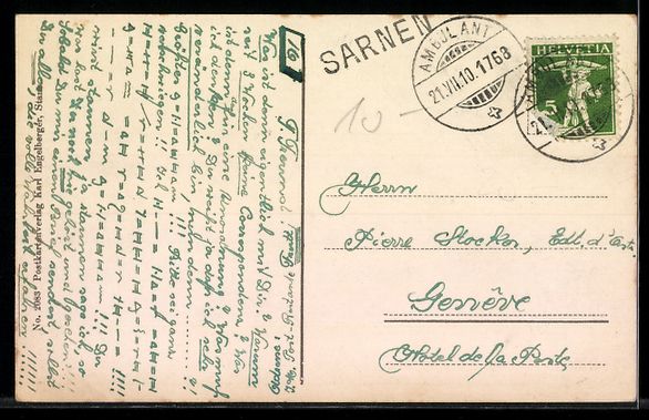 Cartoline postali: AK Kerns, Mit Stanserhorn – Usato da Berlin venduto da bartko-reher 1