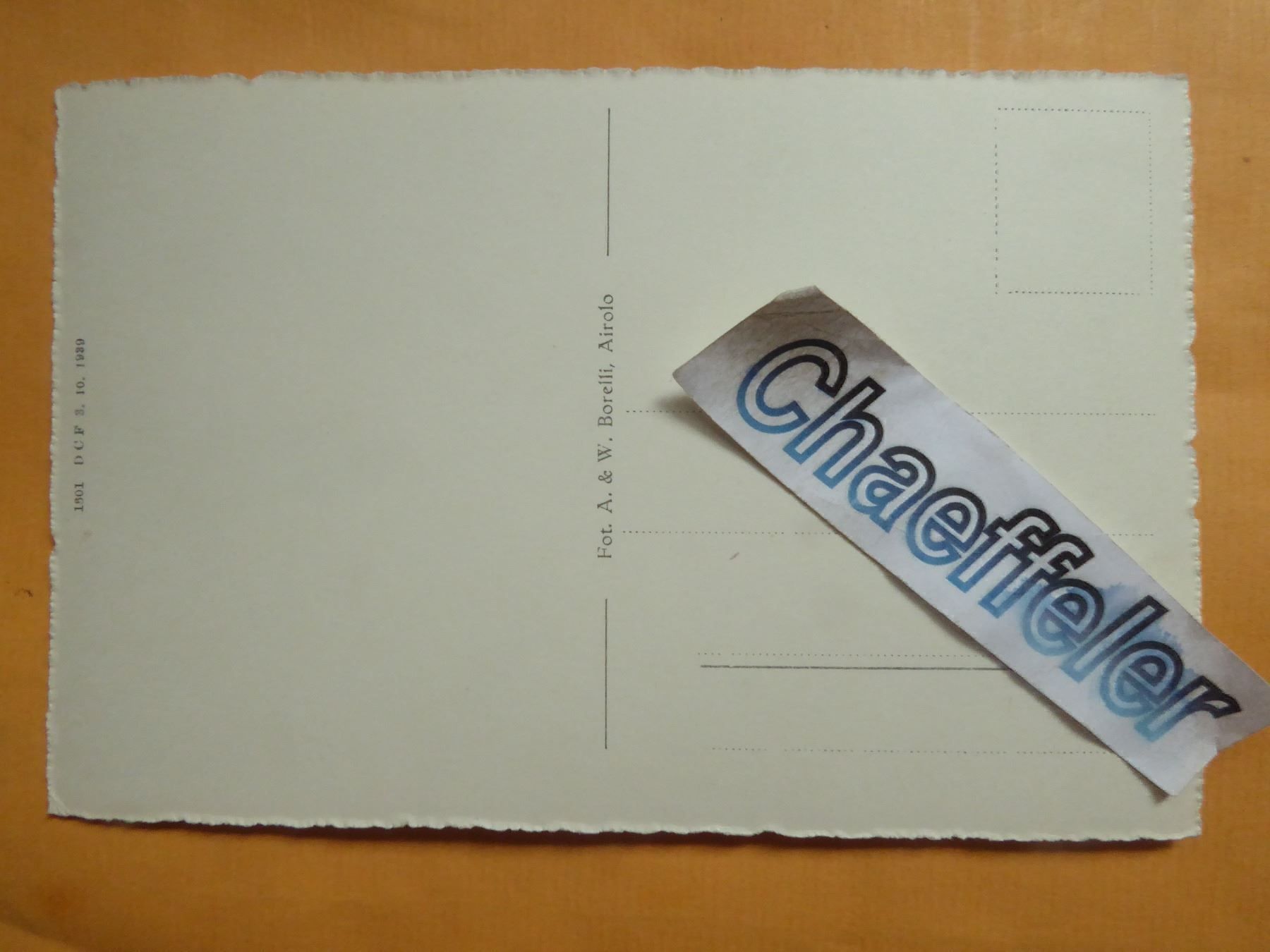Cartoline postali: Passo St. Giacomo (All' Acqua Valle - – Nuovo (secondo la descrizione) da Zürich venduto da Chaeffeler 1
