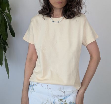 Damen T-Shirt hellgelb Baumwolle Grösse S/M guter Zustand