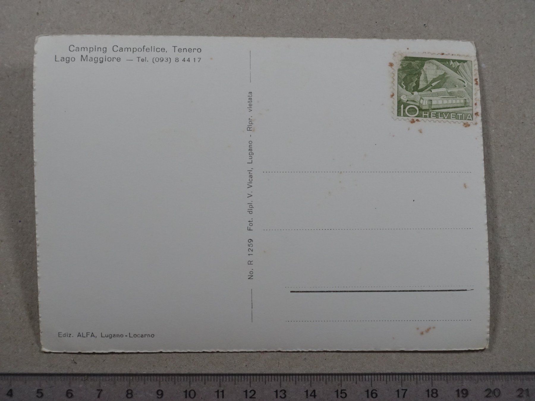 Cartoline postali: Tenero, Camping Campofelice – Usato da Lenzburg venduto da fh1 1